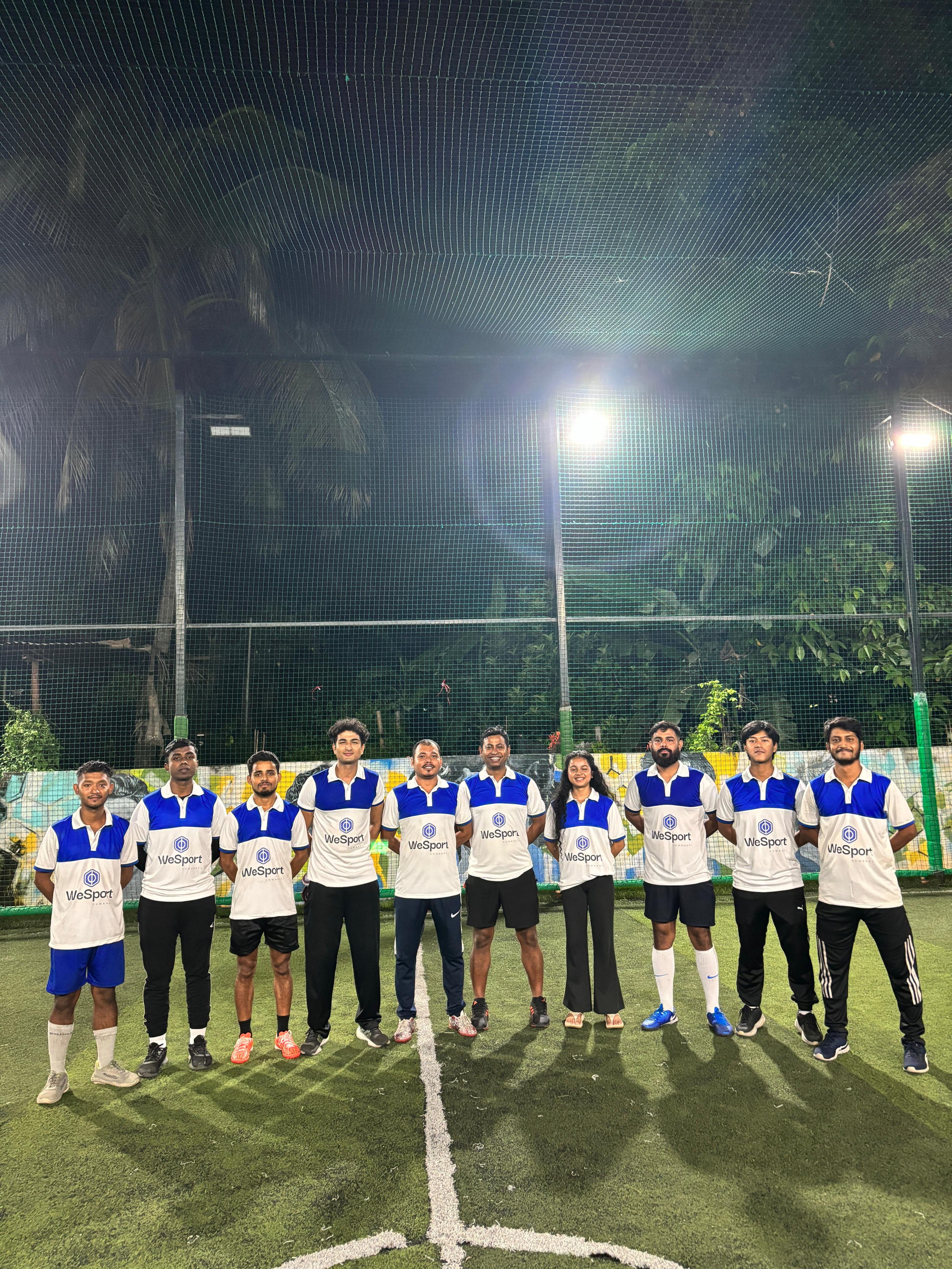 WeSport Guwahati professional football and badminton coaching staff and team members
